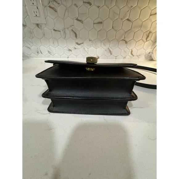 Ted Baker London SSLOANE  Black Leather Gold Top Handle Bag Padlock Charm - Picture 7 of 9